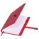 Ежедневник недатированный А5 152х220 мм BRAUBERG "Sirius", под кожу, застежка 160 л., красный, 116212