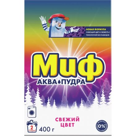 Порошок стиральный Миф Свежий цвет автомат д/цветного белья 400г
