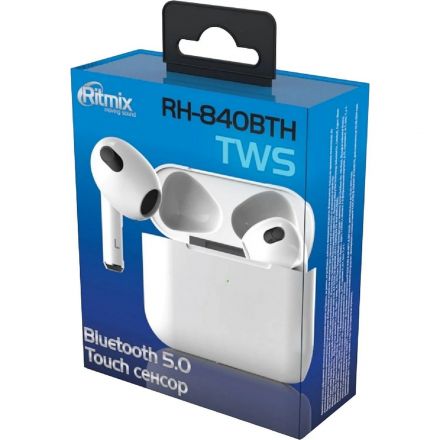 Наушники Ritmix RH-840BTH TWS White Наушники Ritmix RH-840BTH TWS White