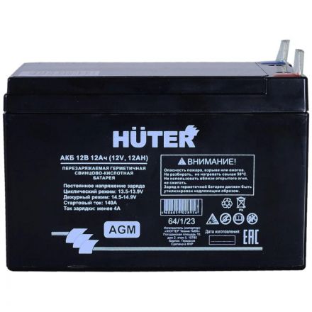 Аккумулятор для генератора Huter 12В 12Ач (64/1/23) Аккумулятор для генератора Huter 12В 12Ач (64/1/23)