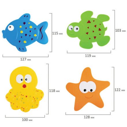 Мини-коврик для ванной набор 8 штук, АССОРТИ, BRAUBERG KIDS, картонная коробка, 665186 Мини-коврик для ванной набор 8 штук, АССОРТИ, BRAUBERG KIDS, картонная коробка, 665186