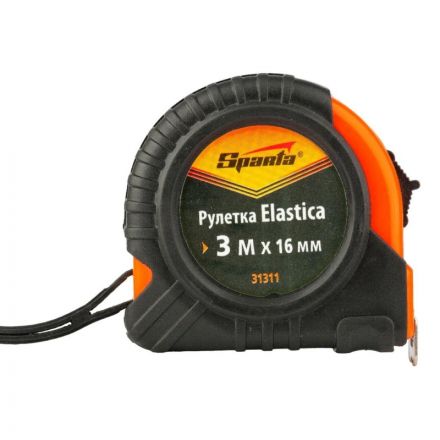Рулетка Sparta Elastica 3м x 16мм с фиксатором Рулетка Sparta Elastica 3м x 16мм с фиксатором