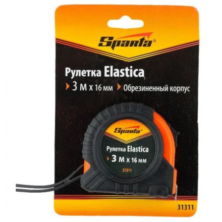 Рулетка Sparta Elastica 3м x 16мм с фиксатором Рулетка Sparta Elastica 3м x 16мм с фиксатором