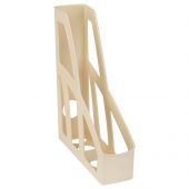 Лоток для бумаг вертикальный СТАММ "Лидер", бежевый, ширина 75мм