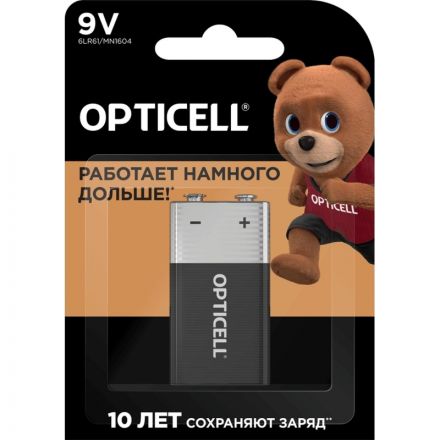 Батарейка OPTICELL 9V 1шт/бл Батарейка OPTICELL 9V 1шт/бл
