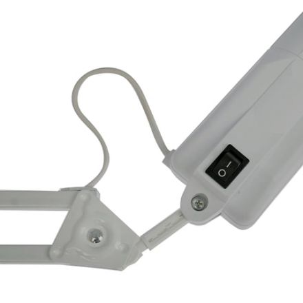 Настольная лампа светильник Дельта на струбцине, ЛЮМИНЕСЦЕНТНАЯ, цоколь 2G7, 11 Вт, серый Настольная лампа светильник Дельта на струбцине, ЛЮМИНЕСЦЕНТНАЯ, цоколь 2G7, 11 Вт, серый