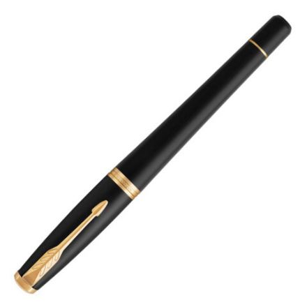 Ручка перьевая PARKER "Urban Core Muted Black GT", черный матовый лак, позолота, синяя, 1931593 Ручка перьевая PARKER "Urban Core Muted Black GT", черный матовый лак, позолота, синяя, 1931593