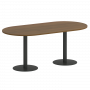 Home Office Стол овальный VR.SP-5-180.1 Орех/Антрацит металл 1800*900*750