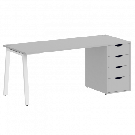 Home Office Стол письменный VR.SP-3-178.4.A Серый/Белый металл 1780*720*750