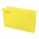 Подвесные папки A4/Foolscap (404х240 мм) до 80 л., КОМПЛЕКТ 10 шт., желтые, картон, STAFF, 270935