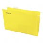 Подвесные папки A4/Foolscap (404х240 мм) до 80 л., КОМПЛЕКТ 10 шт., желтые, картон, STAFF, 270935