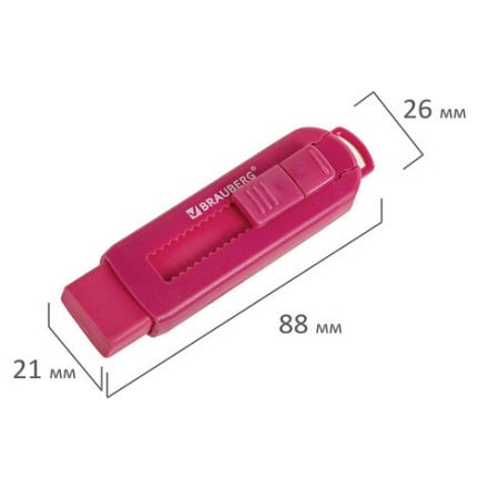 Ластик выдвижной BRAUBERG "Slider", 88х26х21 мм, яркие цвета корпуса ассорти, 271985 Ластик выдвижной BRAUBERG "Slider", 88х26х21 мм, яркие цвета корпуса ассорти, 271985