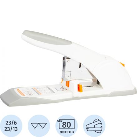 Степлер мощный Deli N23/6-23/13, до 80 листов, в картонной уп., ассорти Степлер мощный Deli N23/6-23/13, до 80 листов, в картонной уп., ассорти