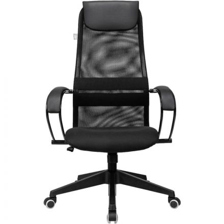 Кресло 0MX_VB_Бюрократ CH-607 черн TW-01 сетка/ткань с подгол,крест.пластик Кресло 0MX_VB_Бюрократ CH-607 черн TW-01 сетка/ткань с подгол,крест.пластик