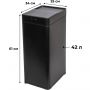 Ведро мусорное сенсорное черное 42л_JVC JB0421B Ведро мусорное сенсорное черное 42л_JVC JB0421B