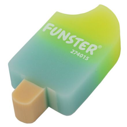 Ластик фигурный FUNSTER (ФАНСТЕР) "АЙСКРИМ", 55х29х12 мм, цвета ассорти, экологичный ПВХ, пакет, 274015