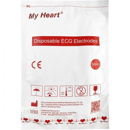 Электрод ЭКГ однораз My Heart, тверд на вспен осн,37х45мм (50 шт/упак)Китай