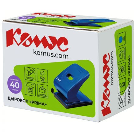 Дырокол Комус Vigor 6365 синий до 40л Дырокол Комус Vigor 6365 синий до 40л