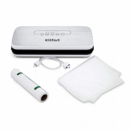 Вакууматор/вакуумный упаковщик KITFORT КТ-1502-1, 110 Вт, 2 режима, ширина пакета до 28 см, белый Вакууматор/вакуумный упаковщик KITFORT КТ-1502-1, 110 Вт, 2 режима, ширина пакета до 28 см, белый