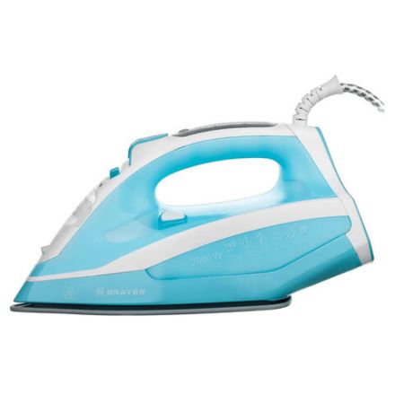 Утюг BRAYER BR4000, 2600 Вт, керамическое покрытие, самоочистка, антикапля, автоотключение, голубой Утюг BRAYER BR4000, 2600 Вт, керамическое покрытие, самоочистка, антикапля, автоотключение, голубой