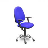 Кресло UP_EChair 223 PC ткань синяя С06, хром