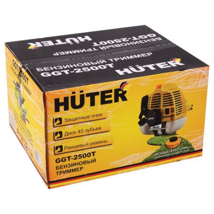 Триммер бензиновый HUTER GGT-2500Т, 2500 Вт, 9500 об./мин, объем двигателя 52см3, 70/2/14 Триммер бензиновый HUTER GGT-2500Т, 2500 Вт, 9500 об./мин, объем двигателя 52см3, 70/2/14