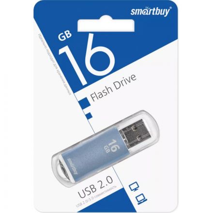 Флеш-память SmartBuy V-Cut 16 Gb USB 2.0 голубая Флеш-память SmartBuy V-Cut 16 Gb USB 2.0 голубая