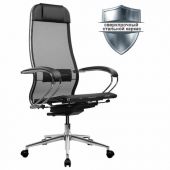 Кресло МЕТТА "ErgoLife" 10 B1-104K, хром, синхромеханизм, прочная сетка, черное Кресло МЕТТА "ErgoLife" 10 B1-104K, хром, синхромеханизм, прочная сетка, черное