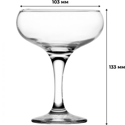 Бокал (шампанское) 260 мл. d=103 мм. h=133 мм. Бистро 12шт/уп Бокал (шампанское) 260 мл. d=103 мм. h=133 мм. Бистро 12шт/уп