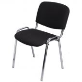 Стул FA_EChair Rio(ИЗО) хром, ткань черная С-11/ТК-1