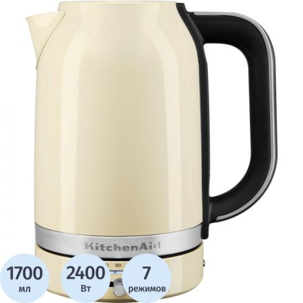 Чайник KitchenAid 5KEK1701EAC, термо-контроль, 1.7 л., кремовый Чайник KitchenAid 5KEK1701EAC, термо-контроль, 1.7 л., кремовый