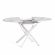 Стол MANZANA ЛДСП/HPL/металл, 100 х 100+30 х 75 см, Мрамор светлый/белый