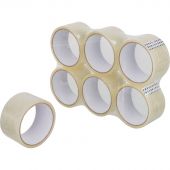 Клейкая лента упаковочная 48мм х 30м 38мкр прозрачная 6 шт/уп СПб Клейкая лента упаковочная 48мм х 30м 38мкр прозрачная 6 шт/уп СПб