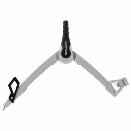 Готовальня BRAUBERG ULTRA, 4 предмета: циркуль 135 мм, запасные грифели, насадка, графитовый цвет, 210821