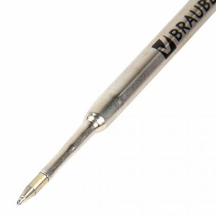 Стержень шариковый масляный BRAUBERG, ЧЕРНЫЙ, тип PARKER, 98 мм, металлический корпус, линия письма 0,5 мм, 170347 Стержень шариковый масляный BRAUBERG, ЧЕРНЫЙ, тип PARKER, 98 мм, металлический корпус, линия письма 0,5 мм, 170347