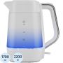 Чайник Vitek VT-WK1058 1.7л. 2200Вт белый корп.:стекло/пластик