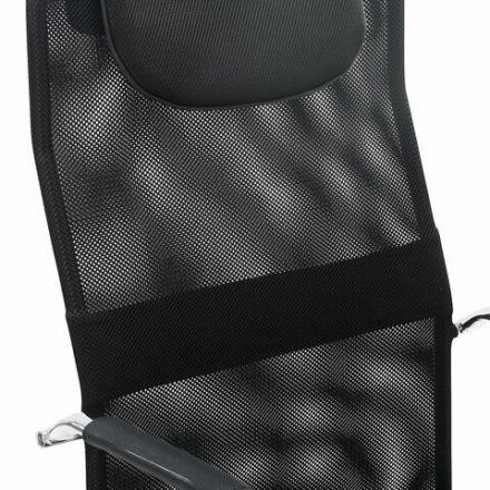 Кресло офисное BRABIX "Fit EX-514", с подголовником, хром, черное, 531949 Кресло офисное BRABIX "Fit EX-514", с подголовником, хром, черное, 531949