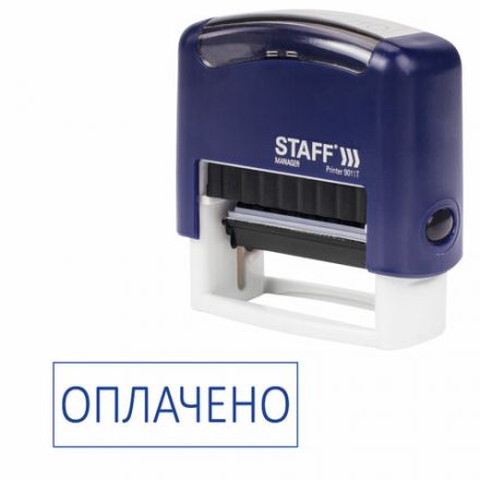 Штамп стандартный STAFF "ОПЛАЧЕНО", оттиск 38х14 мм, "Printer 9011T", 237421 Штамп стандартный STAFF "ОПЛАЧЕНО", оттиск 38х14 мм, "Printer 9011T", 237421