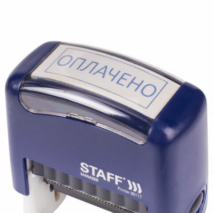 Штамп стандартный STAFF "ОПЛАЧЕНО", оттиск 38х14 мм, "Printer 9011T", 237421 Штамп стандартный STAFF "ОПЛАЧЕНО", оттиск 38х14 мм, "Printer 9011T", 237421