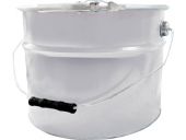 Ведро металл 10л. с крышкой, с обручем белый Ведро металл 10л. с крышкой, с обручем белый