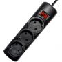 Сетевой фильтр PROGIX PG335 3р/2м/2,2кВт/10А заземление, черный, ПВС 3х0.75