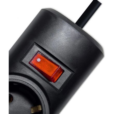 Сетевой фильтр PROGIX PG335 3р/2м/2,2кВт/10А заземление, черный, ПВС 3х0.75 Сетевой фильтр PROGIX PG335 3р/2м/2,2кВт/10А заземление, черный, ПВС 3х0.75