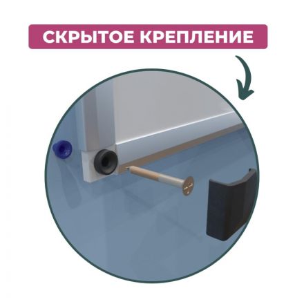 Доска магнитно-маркерная Attache Economy 45х60 см мет.бел. профиль черн.угл