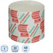 Бумага туалетная 1-сл.ОСТРОВСКАЯ Новинка б/втулки сер 25м, 48рул/уп.