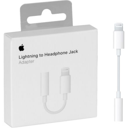 Адаптер Apple Lightning - 3.5 mm Headphone Jack Adapter, бел, MMX62ZM/A Адаптер Apple Lightning - 3.5 mm Headphone Jack Adapter, бел, MMX62ZM/A
