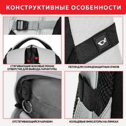 Рюкзак GERMANIUM "S-07" универсальный, уплотненная спинка, облегчённый, светло-серый, 46х32х15 см, 226954 Рюкзак GERMANIUM "S-07" универсальный, уплотненная спинка, облегчённый, светло-серый, 46х32х15 см, 226954