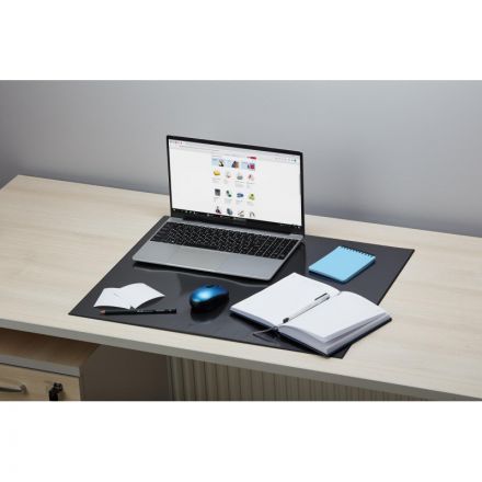 Коврик на стол Attache 380х590мм черный с прозрачным листом РФ