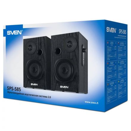 Колонки 2.0 Sven АС SPS-585, черный, 20Вт (SV-019679) Колонки 2.0 Sven АС SPS-585, черный, 20Вт (SV-019679)