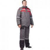 Костюм рабочий зимний з33-КПК сер/красн с СОП (р.60-62) 170-176 Костюм рабочий зимний з33-КПК сер/красн с СОП (р.60-62) 170-176