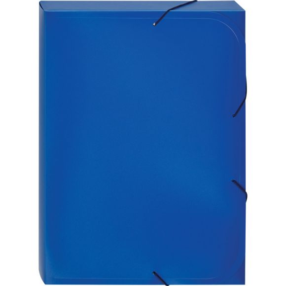 Папка-короб на резинках Attache А4 пластиковая синяя (0.45 мм, до 350 листов)